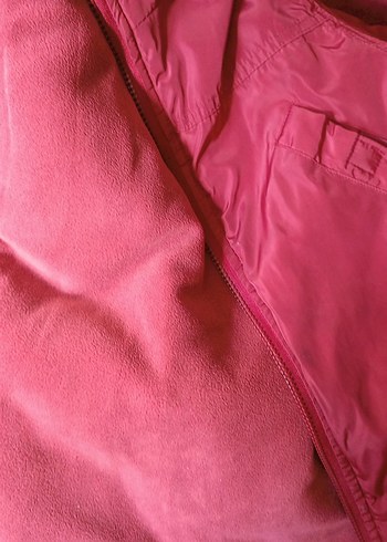 Kırmızı Fermuarlı Kadın Polar Ceket - Görsel 2