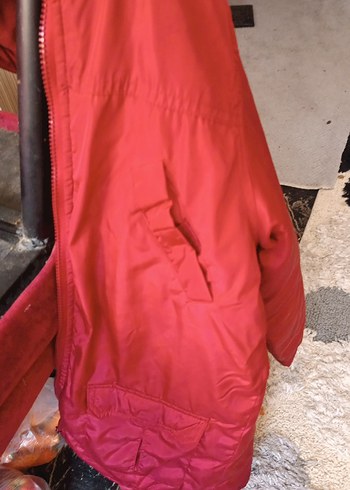 Kırmızı Fermuarlı Kadın Polar Ceket - Görsel 4