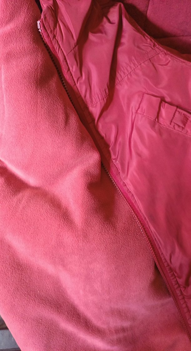 Kırmızı Fermuarlı Kadın Polar Ceket - Görsel 2