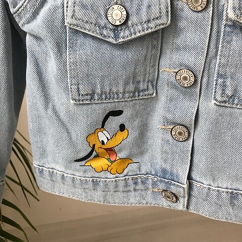 Zara Disney Baskılı Kot Ceket