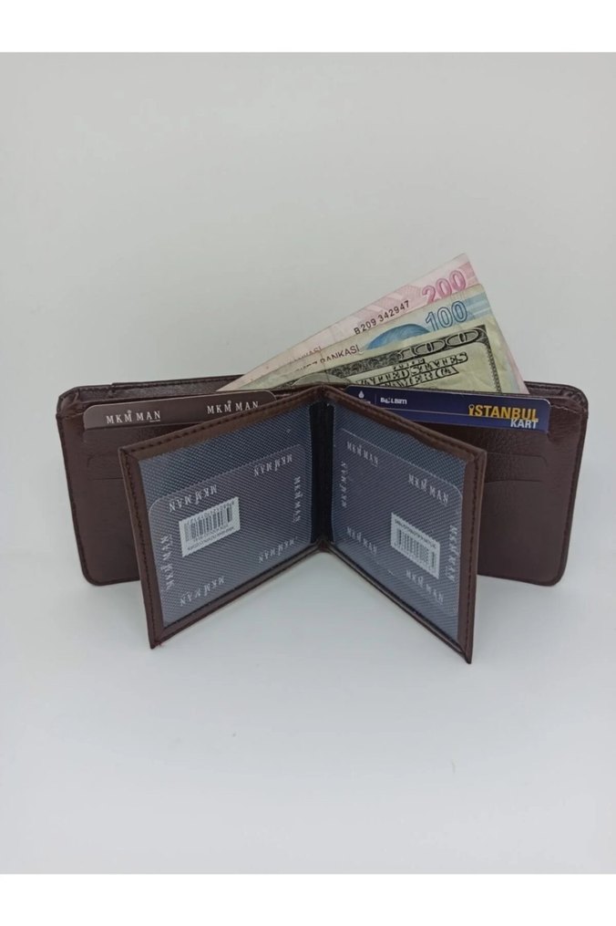 Kahverengi Minimalist Erkek Cüzdanı - Görsel 3
