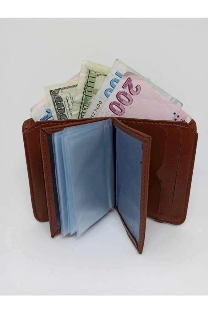 Kahverengi Minimalist Erkek Cüzdanı - Görsel 2