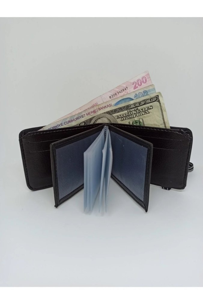 Siyah Minimalist Erkek Cüzdan - Görsel 2