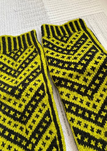 Çeyizlik Desenli Erkek Sarı Çorap Patik - Görsel 3