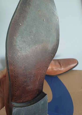 44 Beden kahverengi Renk Kahverengi Vintage Erkek Deri Klasik Ayakkabı