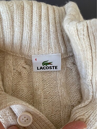 s Beden beyaz Renk Lacoste bayan yün kazak