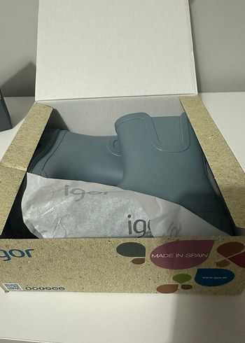 26 Beden Erkek Çocuk Gri Kauçuk Igor çizme