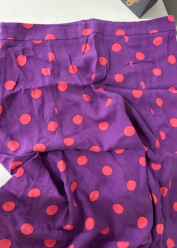 Mor Puantiyeli Midi Etek - Görsel 2