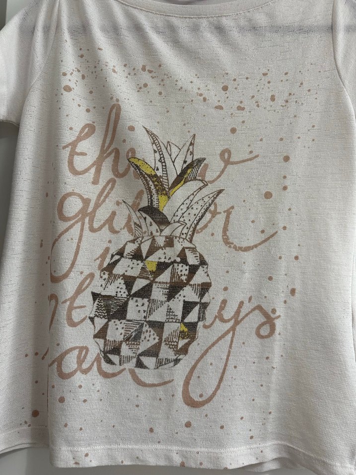 Beyaz Baskılı Tişört - Görsel 2