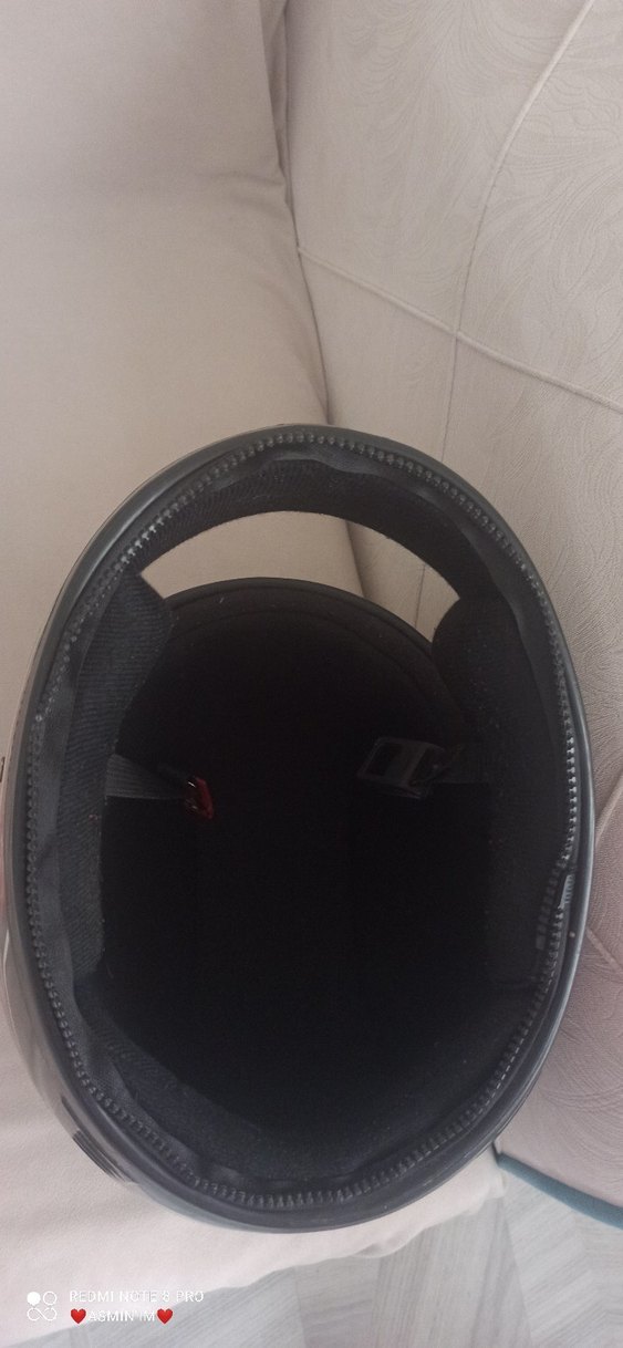 Siyah Baskılı Biker Motosiklet Kaskı - Görsel 4