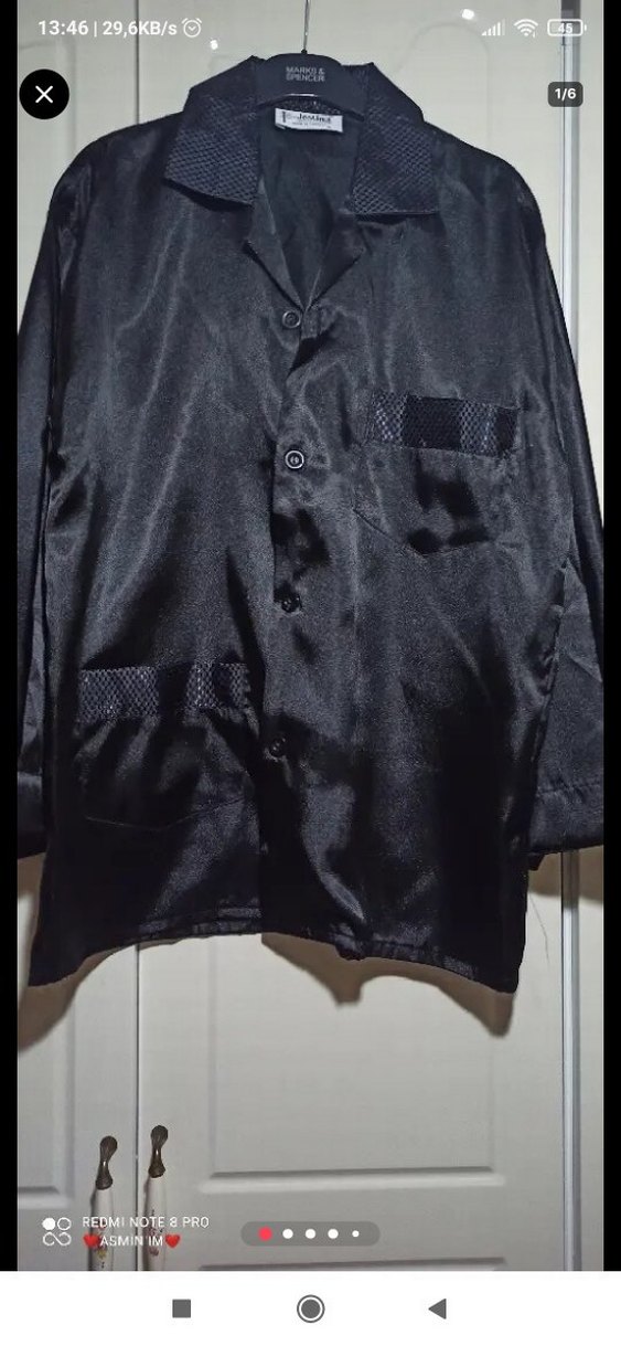 Erkek Siyah Uzun Kollu Pijama Takımı - Görsel 2