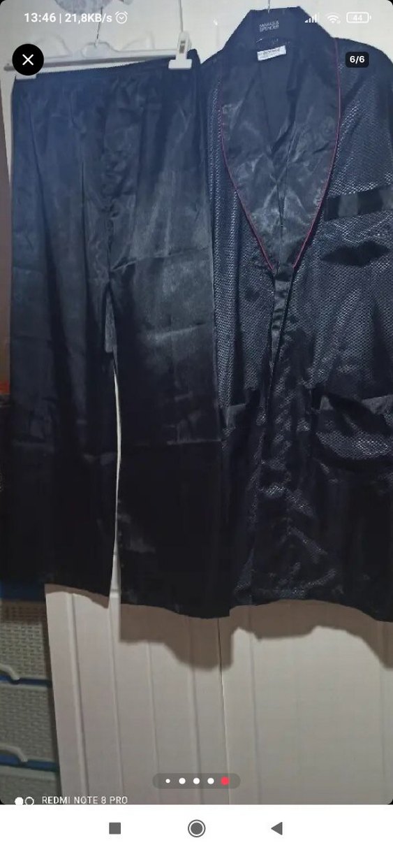 Erkek Siyah Uzun Kollu Pijama Takımı - Görsel 5