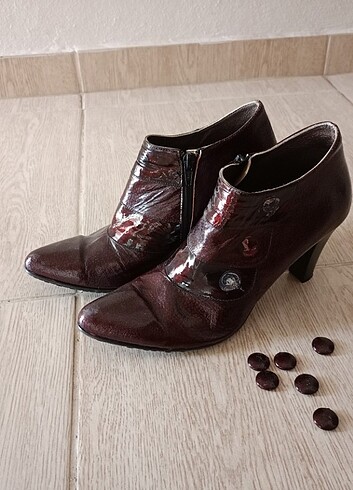 40 Beden bordo Renk Topuklu