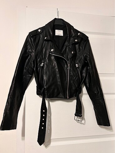 Bershka deri biker ceket