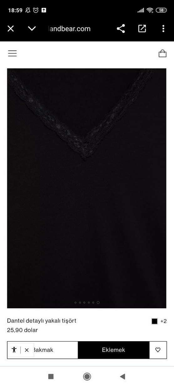 Siyah V Yaka Uzun Kollu Gotik Bluz - Görsel 4