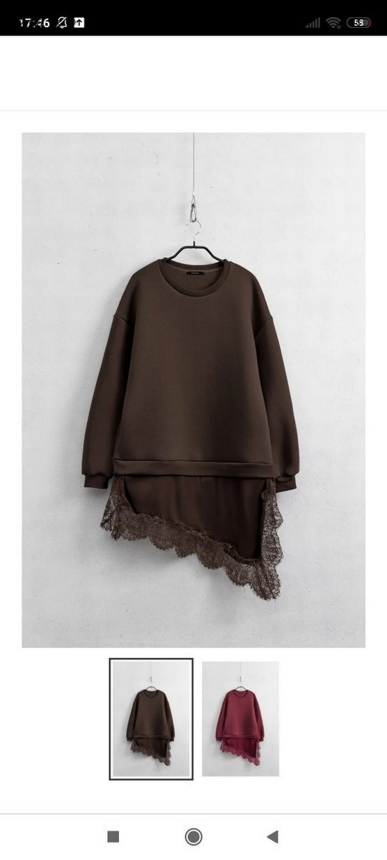 stradivarius etekli sweat - Görsel 2