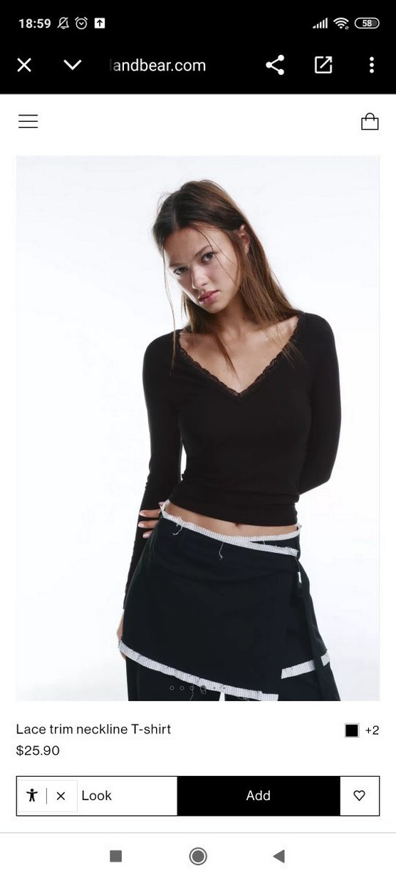 V Yaka Siyah Kadın Bluz - Görsel 2