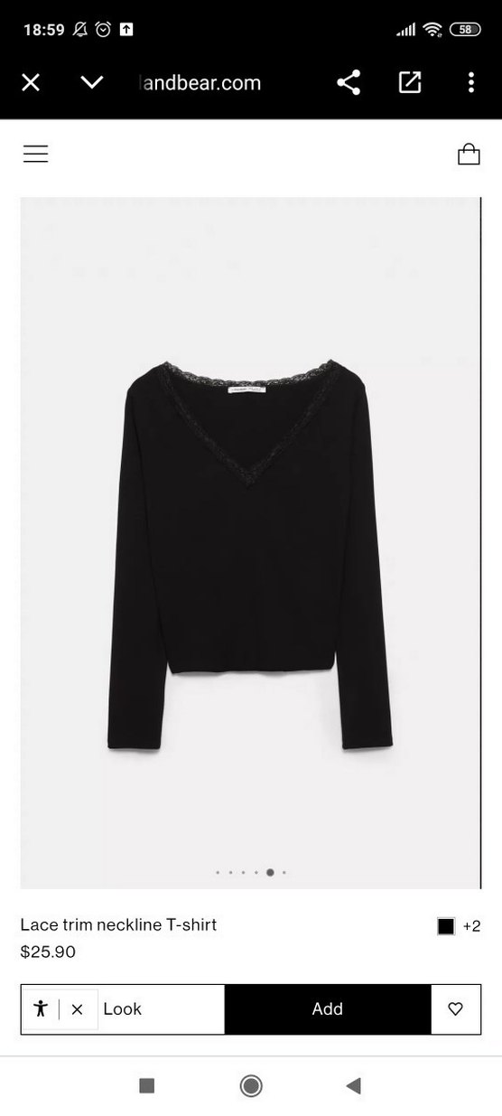 Siyah V Yaka Uzun Kollu Gotik Bluz - Görsel 3