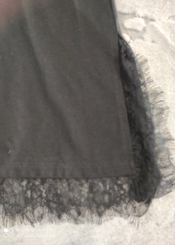 Dantel Detaylı Siyah Goth Tişört - Görsel 4