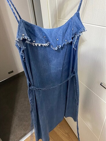 xs Beden mavi Renk NetWork jean elbise