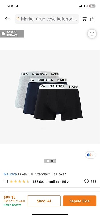Nautica Nautica erkek boxer
