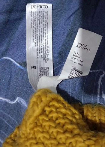 Sarı Örgü Kadın Bere - Görsel 3