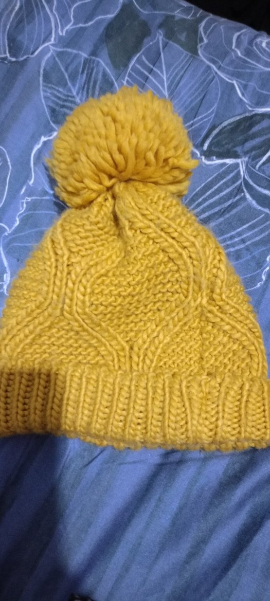 Sarı Örgü Kadın Bere - Görsel 4