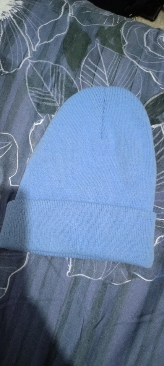 Kadın Mavi Örgü Polar Bere - Görsel 2