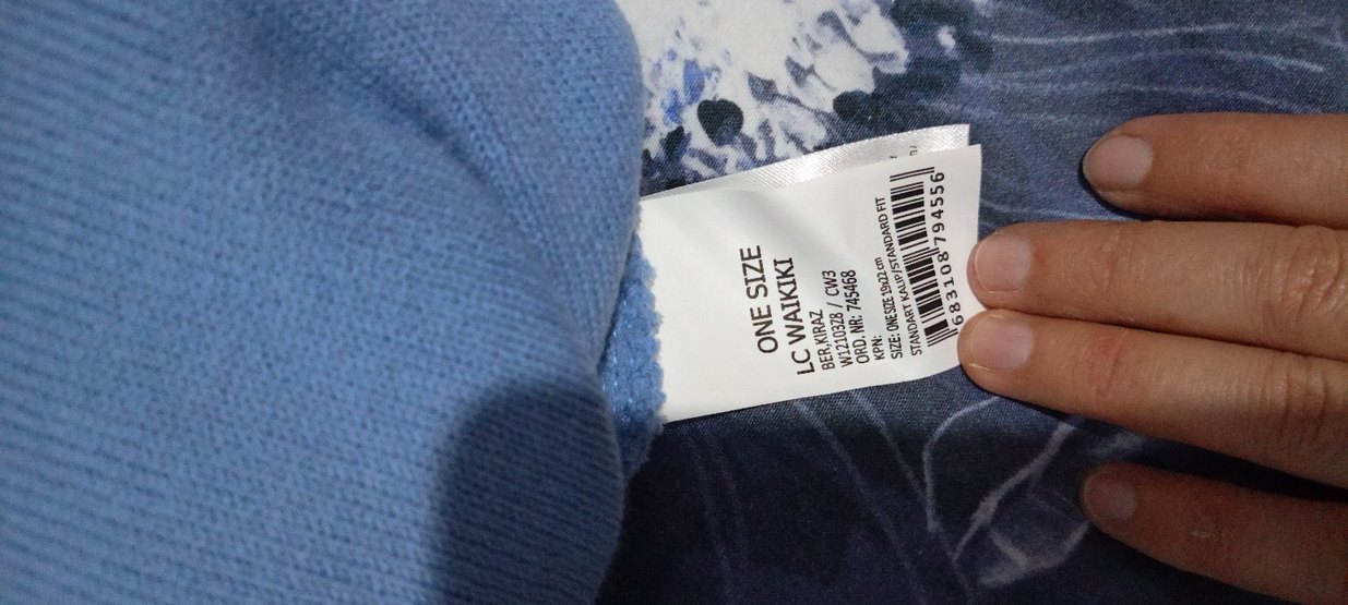 Kadın Mavi Örgü Polar Bere - Görsel 3