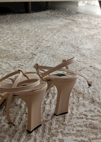 37 Beden Bej Stiletto Topuklu Kadın Abiye Ayakkabı