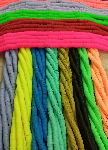 Beden çeşitli Renk fimo boncuk. 1 dizi 5, 11 dizi 50 tl.
