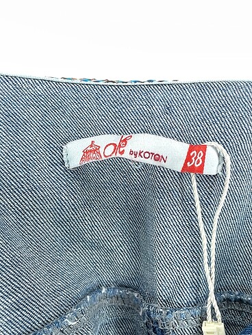 38 Beden mavi Renk Koton Kısa Elbise %70 İndirimli.