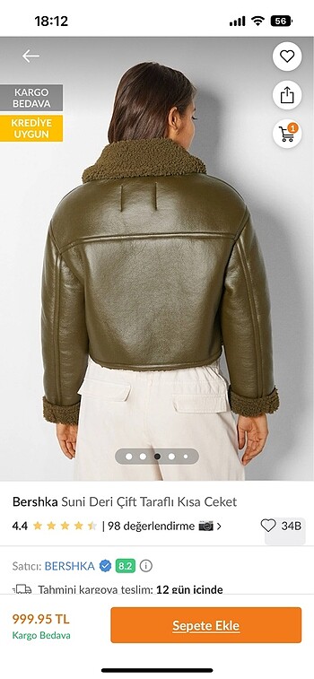 xs Beden Bershka mont