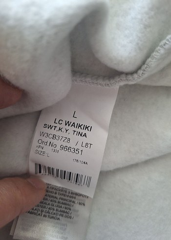 l Beden gri Renk Lc Waikiki Gri Kapüşonlu Uzun Kollu Sweatshirt
