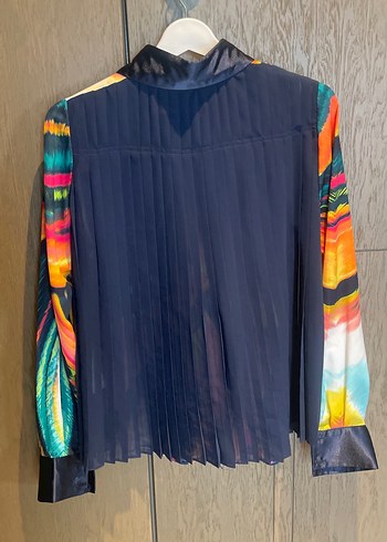 38 Beden çeşitli Renk Renkli Tie-Dye Mini Kadın Gömlek