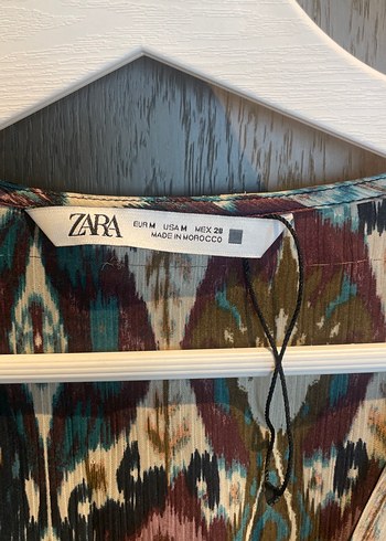 m Beden Zara Çok Renkli Bohem Uzun Elbise