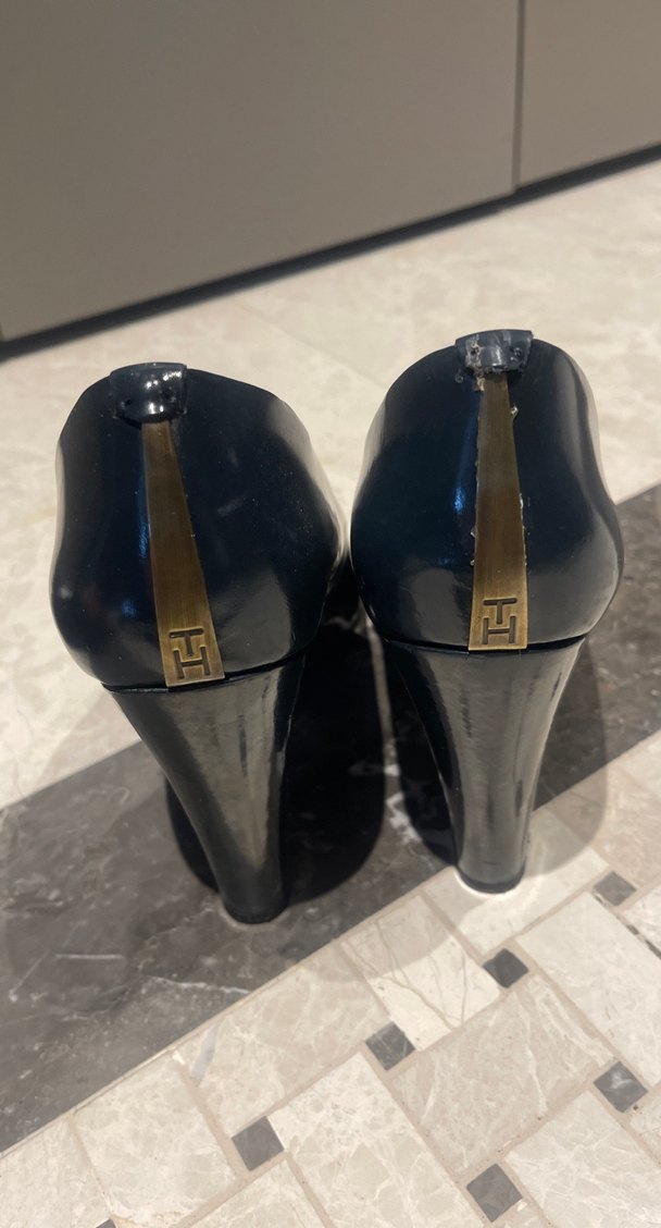 Tommy Hilfiger Lacivert Platform Topuklu Kadın Ayakkabı - Görsel 4