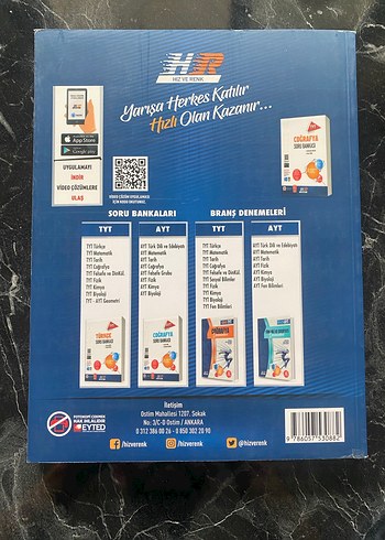 TYT Coğrafya Soru Bankası Hız Ve Renk Yayınları