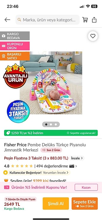 Fisher price oyun halısı