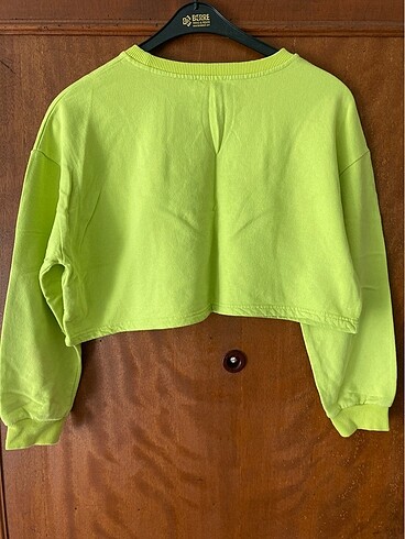 m Beden yeşil Renk Genç kız çocuk crop sweatshirt