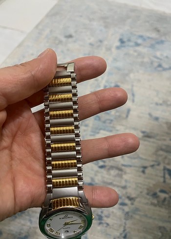 Klasik erkek Kol Saati - Altın ve Gri - Görsel 3