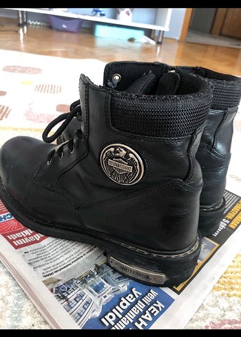 Siyah Deri Harley Davıdson bot - Görsel 2