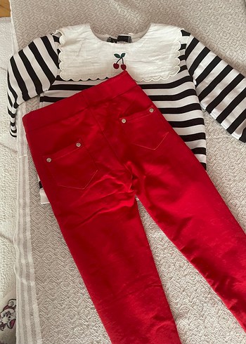 Kız çocuk Uzun Kollu Nakışlı Triko Takım - Görsel 3