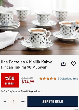 6 Kişilik Porselen Fincan Takımı 