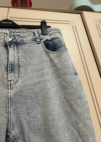 46 Beden mavi Renk Regular Fit Midi Kot Pantolon