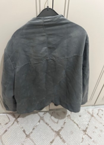 46 Beden gri Renk H&M Gri Süet Kadın Ceket