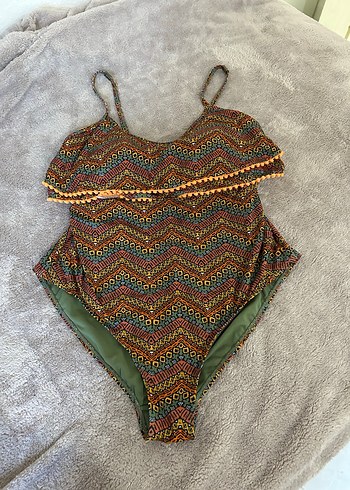 Renkli Bohem Volanlı Mini Mayo - Görsel 6