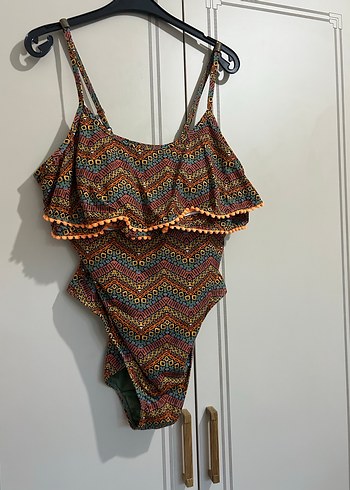 Renkli Bohem Volanlı Mini Mayo - Görsel 4