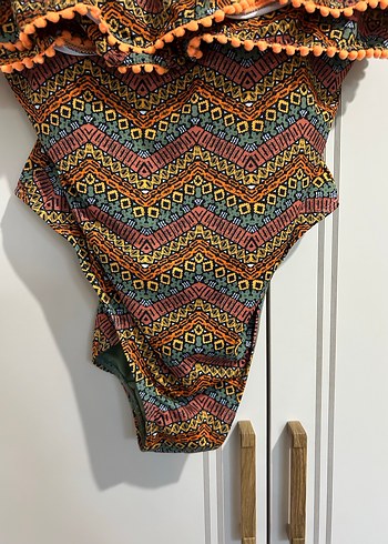 Renkli Bohem Volanlı Mini Mayo - Görsel 9