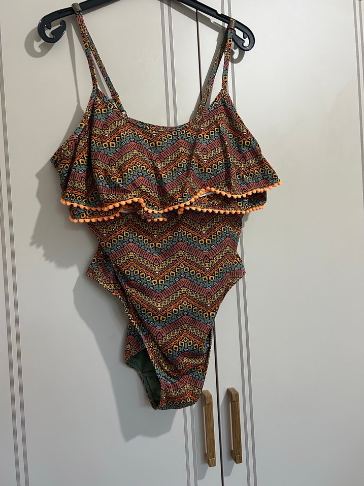 Renkli Bohem Volanlı Mini Mayo - Görsel 5